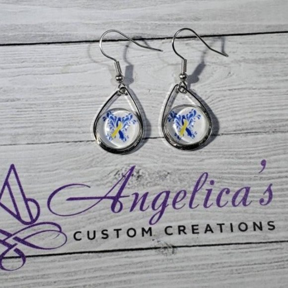 Hand Crafted Jewelry - Down Syndrome Drop Earrings